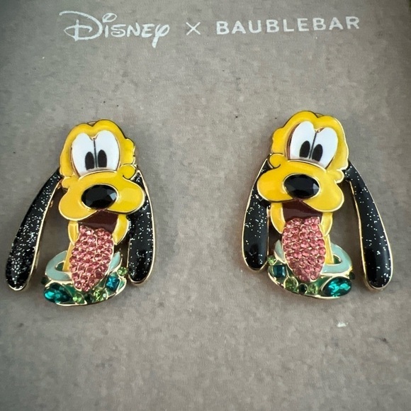 Disney X Baublebar Pluto Earrings Limited Edition Sparkly Rhinestone - Picture 2 of 8